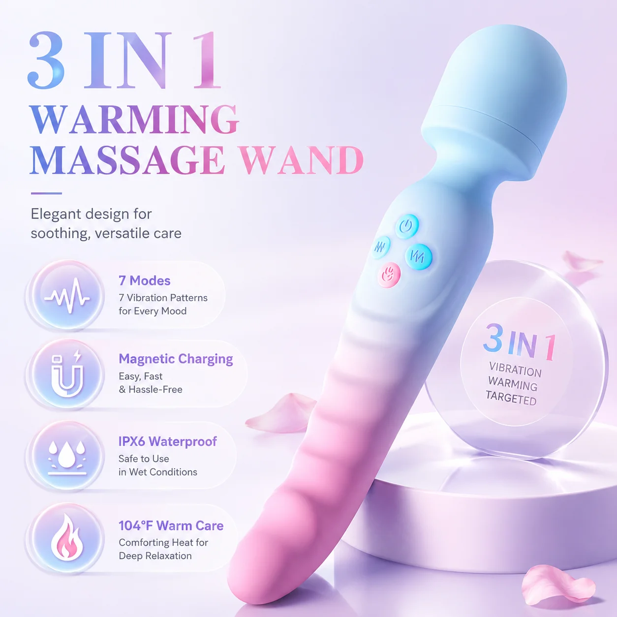 3 IN 1 Dildos G Spot Vibrator For Woman AV Machine Magic love Wand Clitoris Stimulator - Image 6