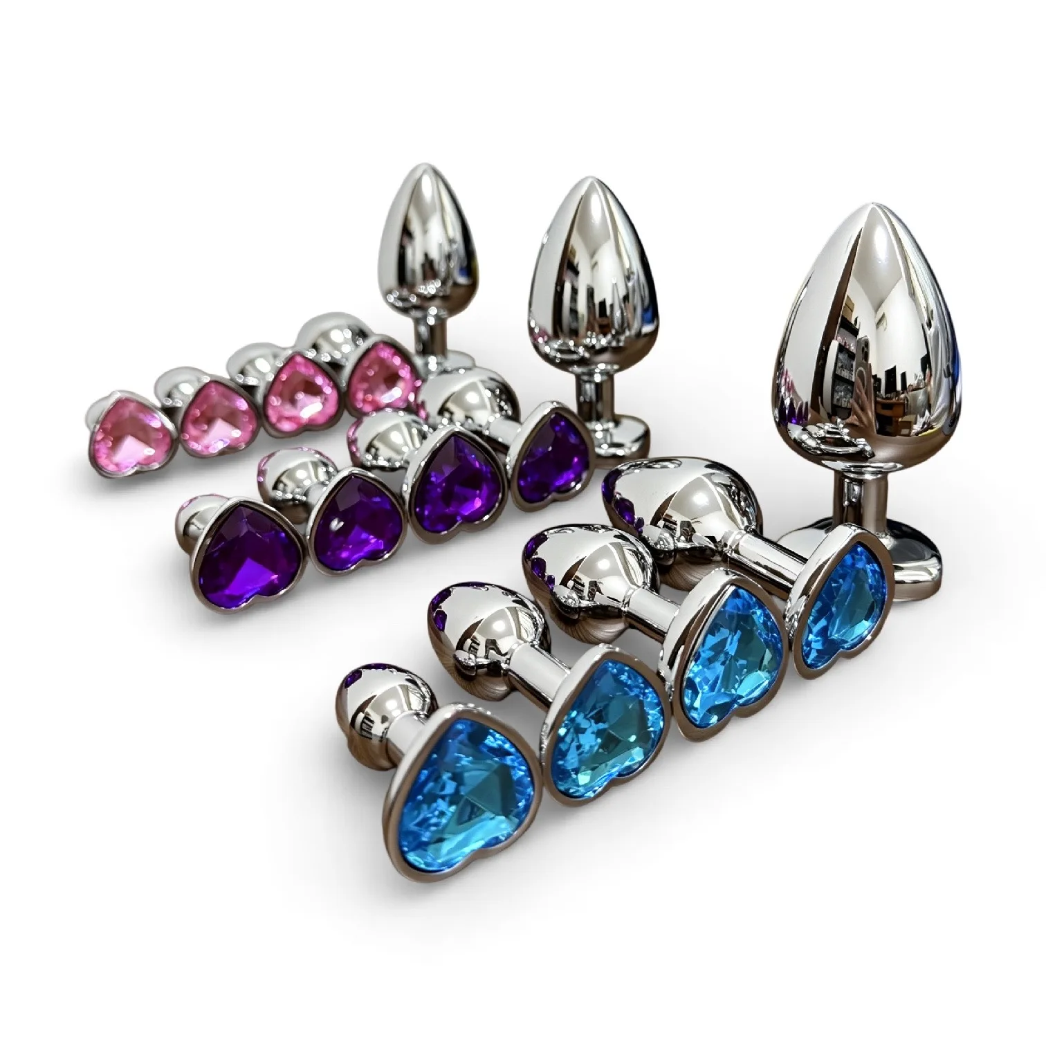5-Piece Set Metal Anal Plugs for Beginners Anus Expander Toys for Couples Outdoors