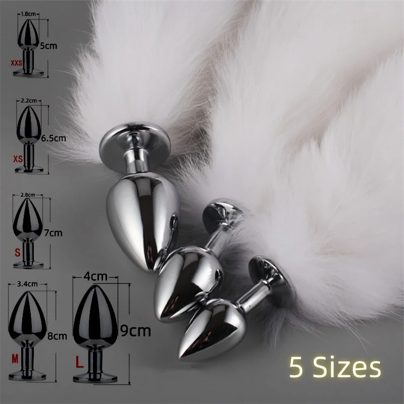 5 Sizes Metal Anal Plug Fetish Fox Ass Tail Sex Toys Erotic Products Bdsm Butt Extender - Image 6
