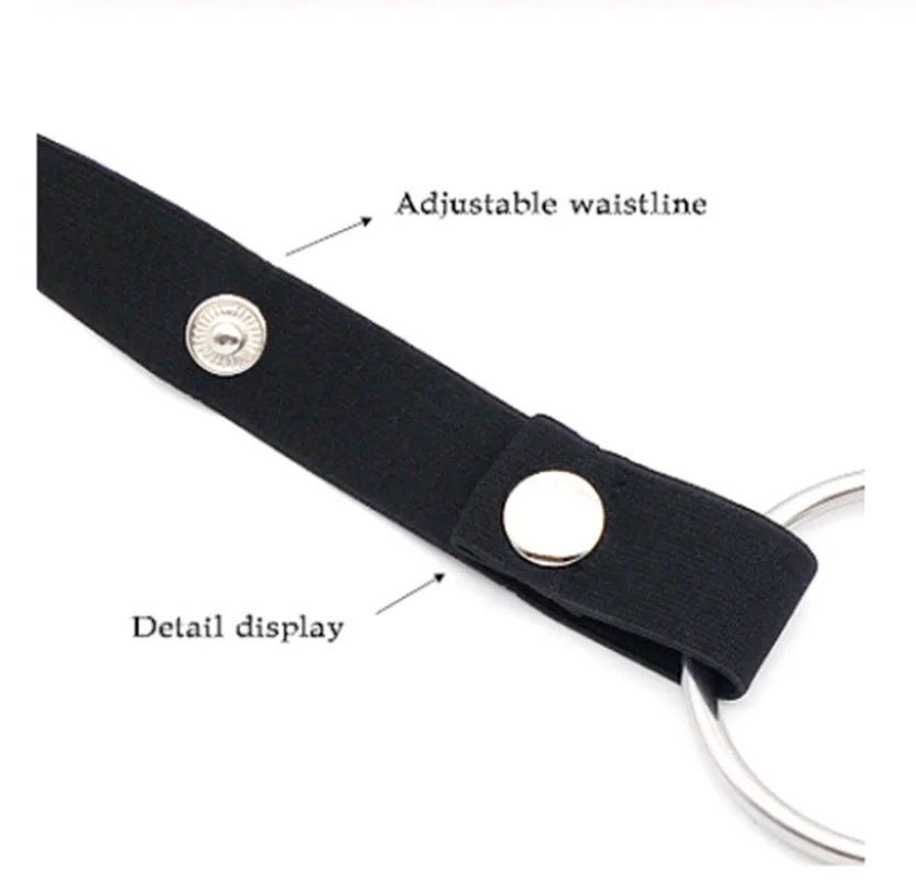 Male Chastity Cage Anti-off Device Elastic Band Auxiliary Belt ONLY Adjustable Ring - Image 5