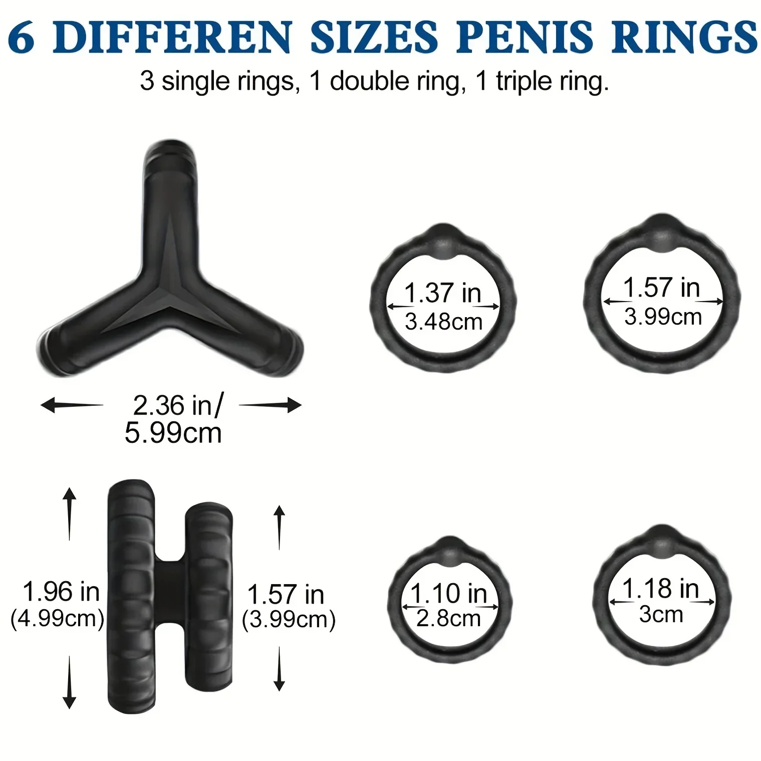 Cock Rings Silicone Ball Stretcher Delay Ejaculation TPE Penis Ring for Men Sex Toys - Image 2