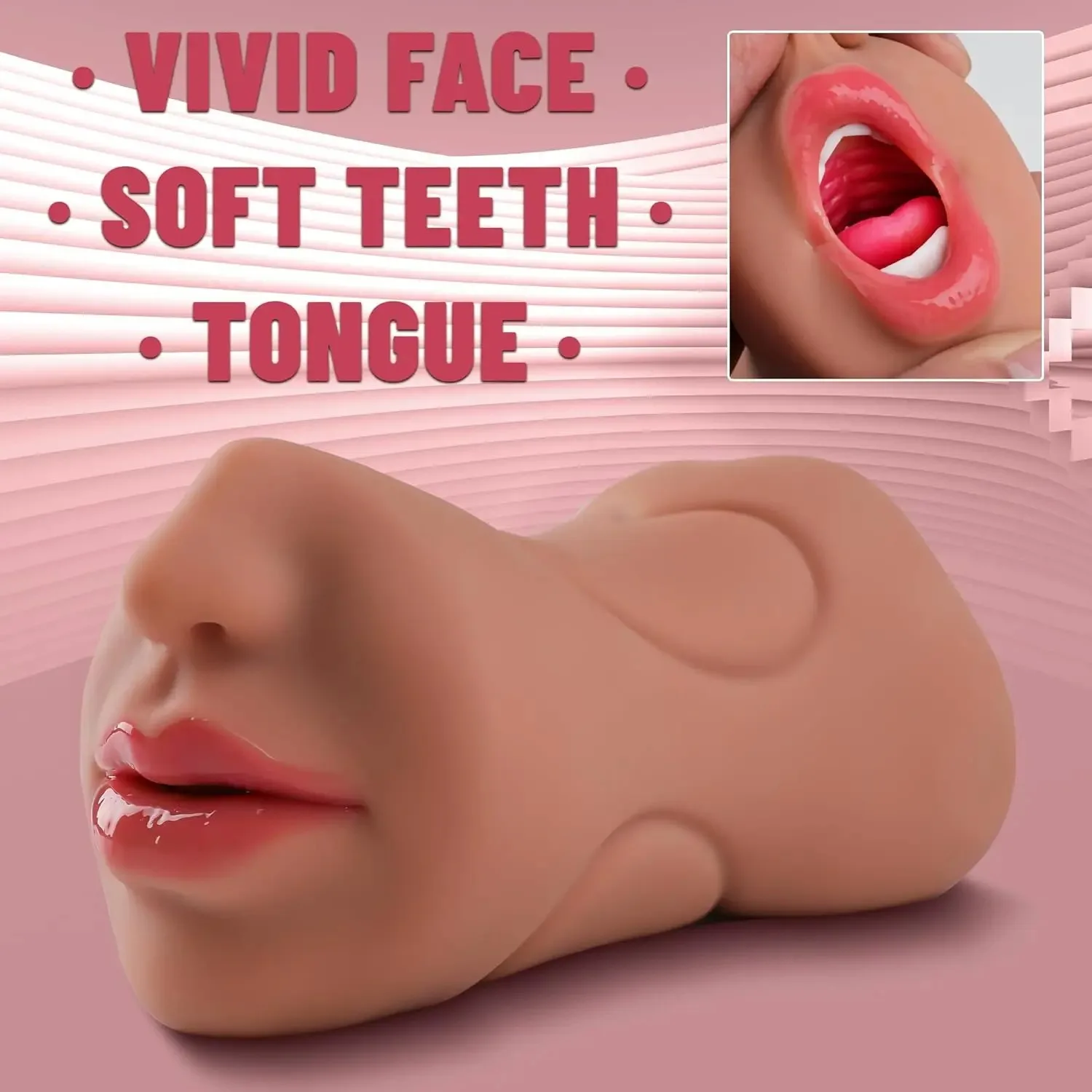 3 in 1 Male Masturbator Oral Stimulate Penis Masturbation Cup for Intimate Toy Realistic - Image 3