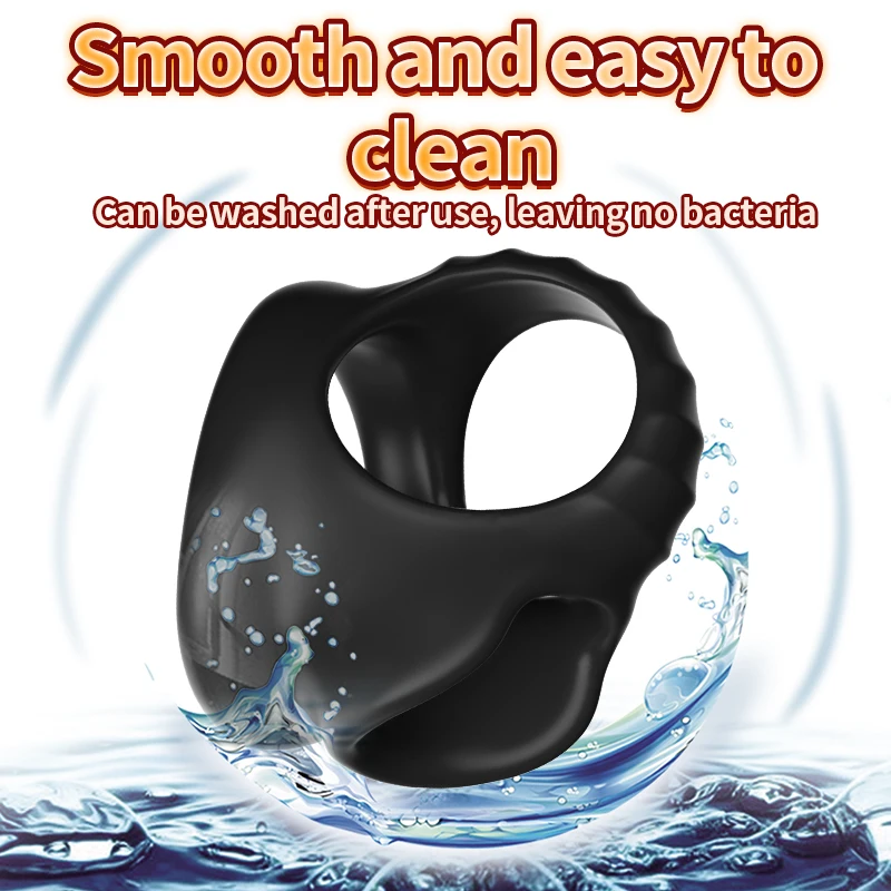 Silicone Penis Cock Ring Scrotum Bondage Lock Rings Delay Ejaculation Erection Chastity - Image 5