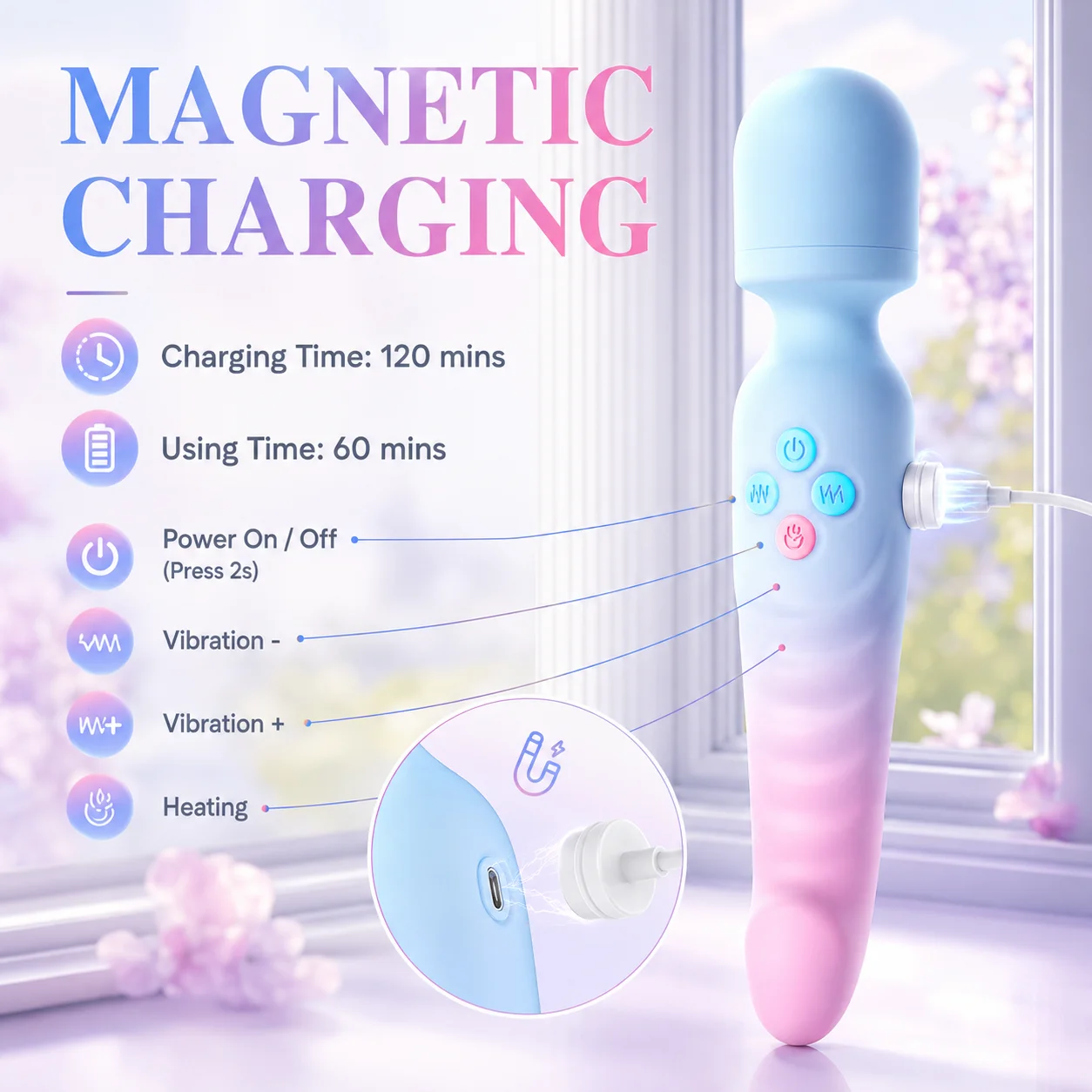 3 IN 1 Dildos G Spot Vibrator For Woman AV Machine Magic love Wand Clitoris Stimulator - Image 2
