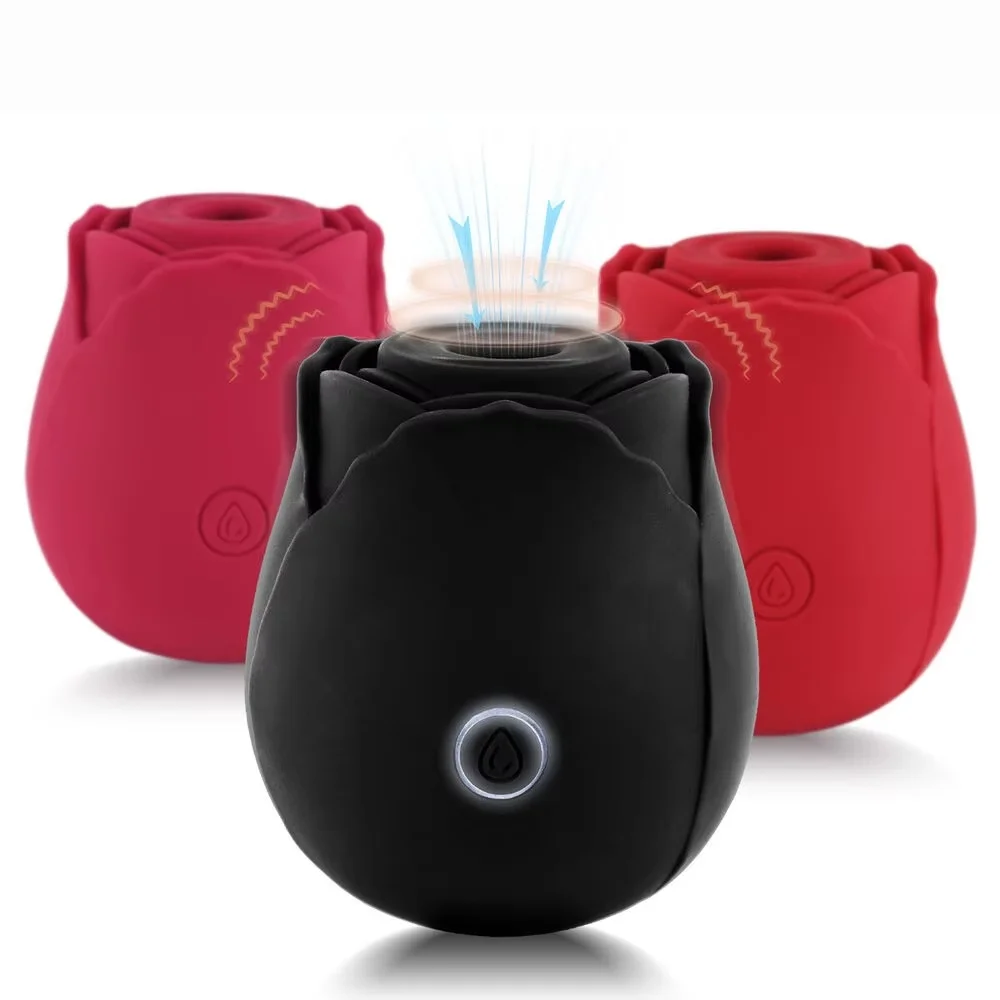 Rose Sucking Vibrator G-Spot Clitoris Vagin Stimulator for Women Powerful Suction Nipple